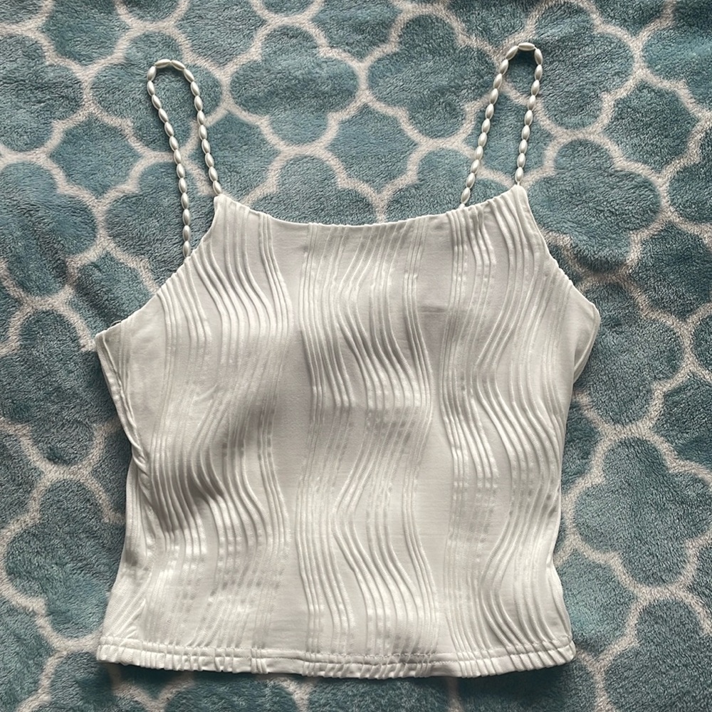 Women’s white tank top